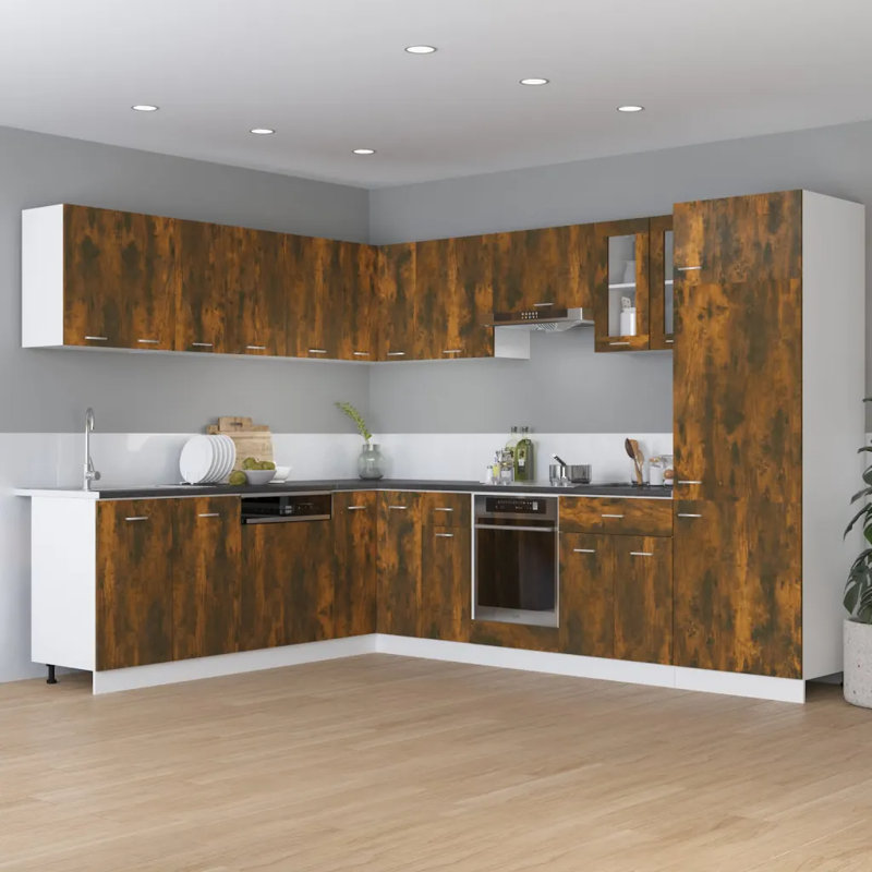 Drawer Bottom Cabinet Lyon, Smoked Oak
