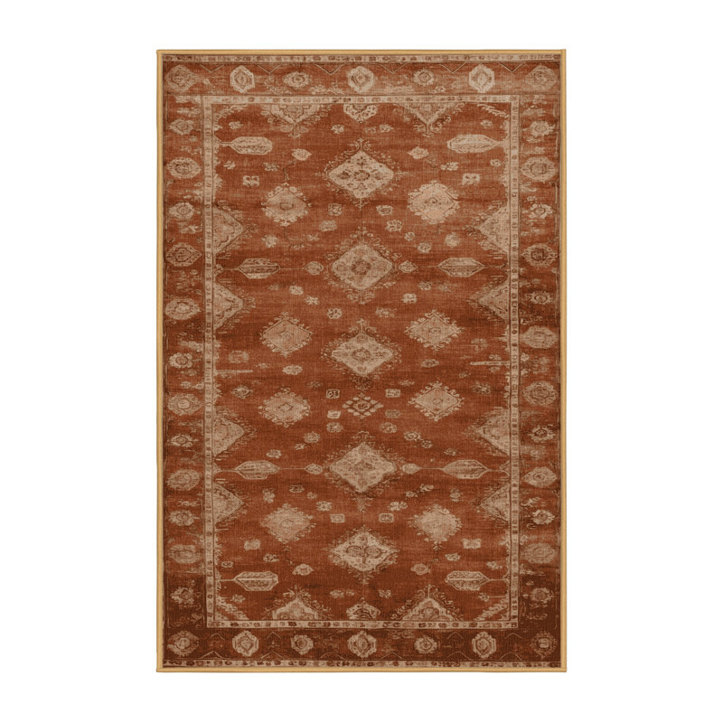 Tapis brun lavable à la machine, Rectangle 2 pi x 3 pi