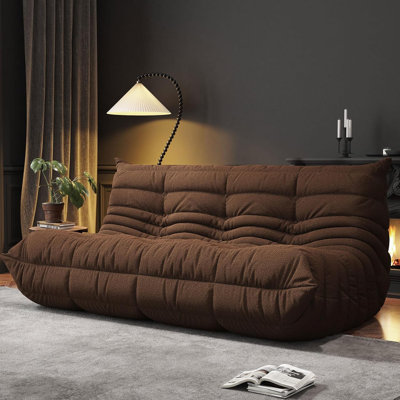 Bean Bag Chairs For Adults, Memory Foam Couch 3-Seater Sofa Chair, Soft Teddy Material Cozy Comfy Reading Nook Chairs, Floor Chair For Living Room Bedroom Office Coffee