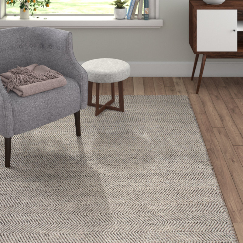 Liev Chevron Jute / Sisal Hand Woven Area Rug, Rectangle 244 x 305cm