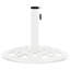 Porte-parapluies de patio blanc en fonte blanche 15,7 x 12,6 pouces