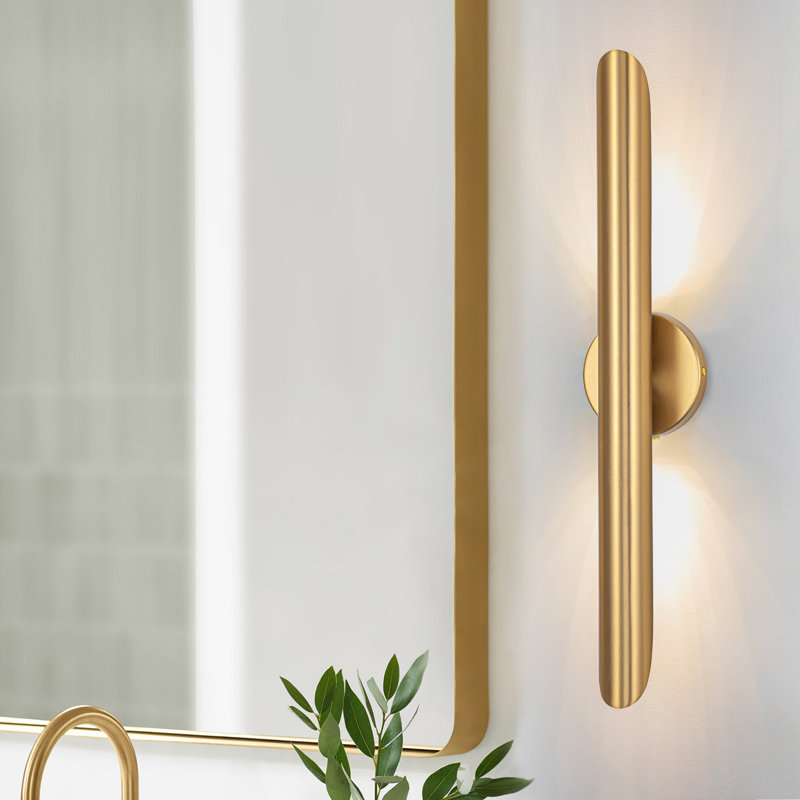 Éclairage pour meuble-lavabo à 2 lumières Coco, Or brossé