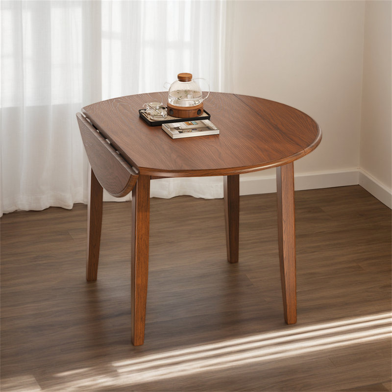 Table de salle à manger extensible peu encombrante pour 2 à 4 personnes, Brun