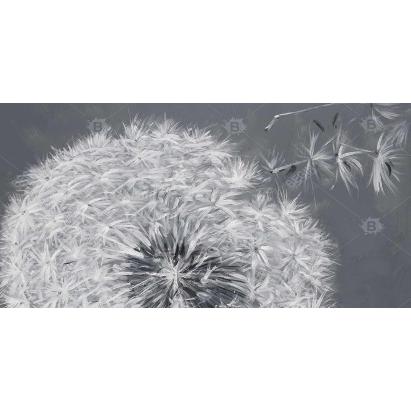 Pissenlit soufflant - art floral sur toile pour la décoration intérieure