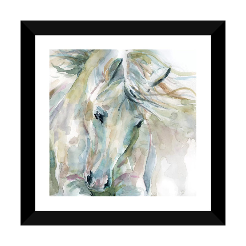 «Exuberant Spirit» par Carol Robinson, reproduction d'art, H 16 po x l 16 po x P 1 po, Papier encadré noir