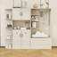 Armoire d'entrée avec tablettes et 4 crochets-309155753