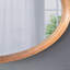 Miroir mural rond en bois D39,4 "x3"