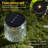 4-Pack Solar Light Replacement Tops, 3.14" Round Solar Panel Parts for Outdoor Lanterns, Waterproof LED Module for Garden Landscape Lights (Top 3.14", Bottom 2.87")