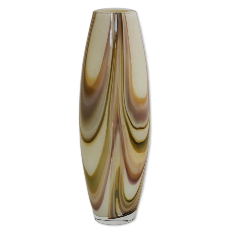Colberg 13.75'' Handmade Glass Table Vase