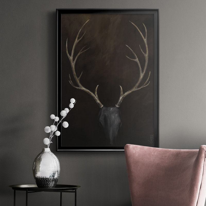 " Buck ", Black, 24.5" H x 18.5" W x 1.25" D