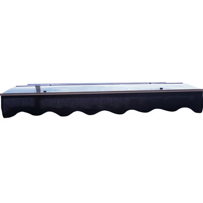59" Wide Awning Canopy - 34" Deep Heat Polycarbonate For Outdoor Space 59"x34" & Aluminum Protected Heavy Snow Load Capacity