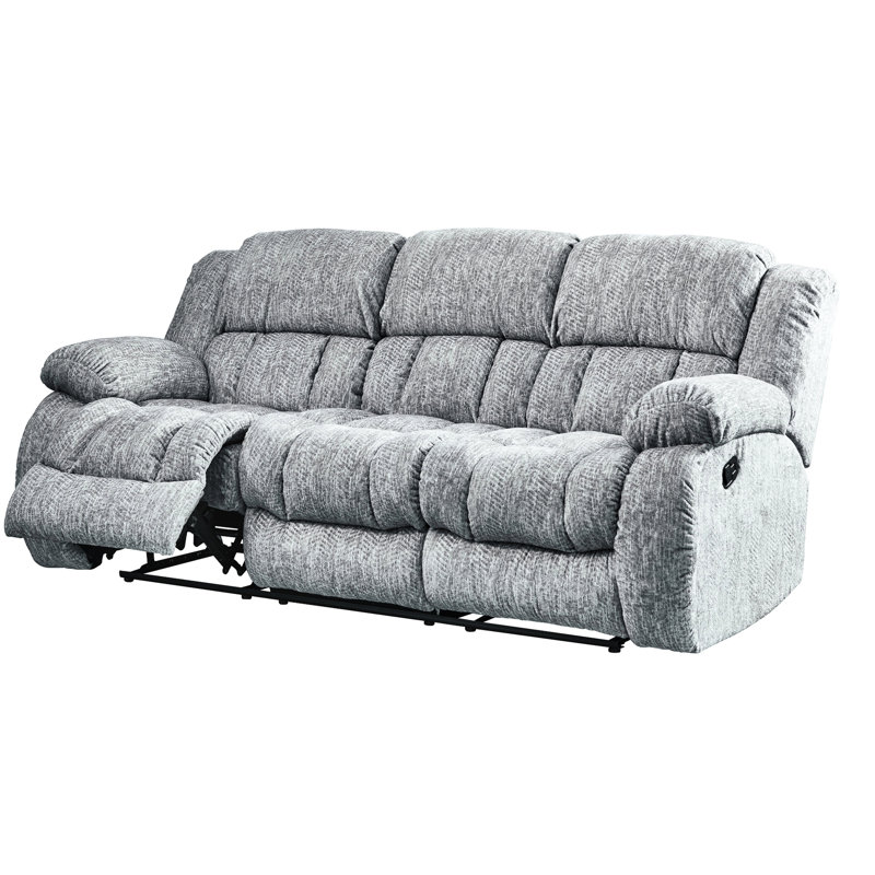 Gris inclinable - 100%, meubles à mécanisme manuel 40,51 po Largeur, chaise avant rembourrée, structure en bois
