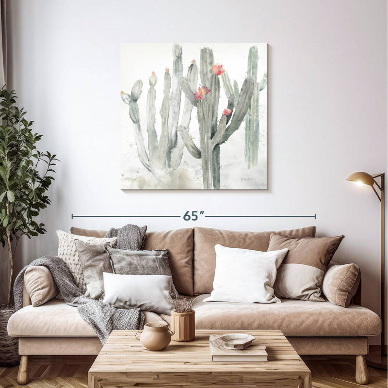 Harnek Cactus Garden Gray Blush II, 39" H x 39" W