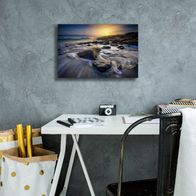 'December Sunrise In Ogunquit' by Rick Berk Canvas Wall Art