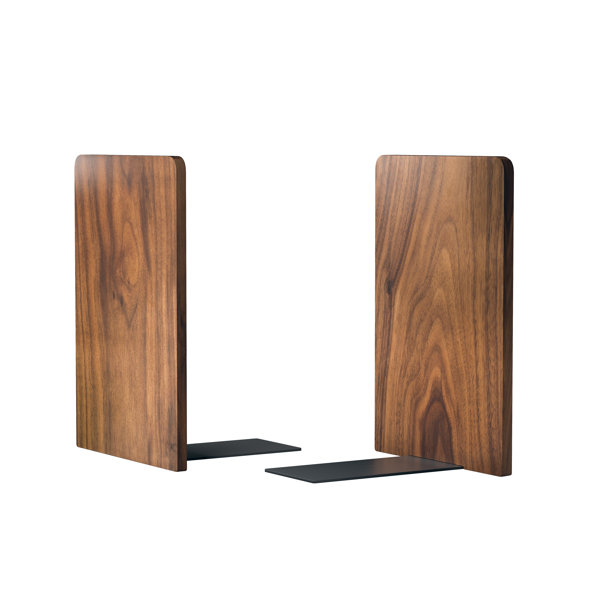 Ebern Designs Non-skid Bookend Hold Heavy Books 7x4x5in 1 Pack Wood ...