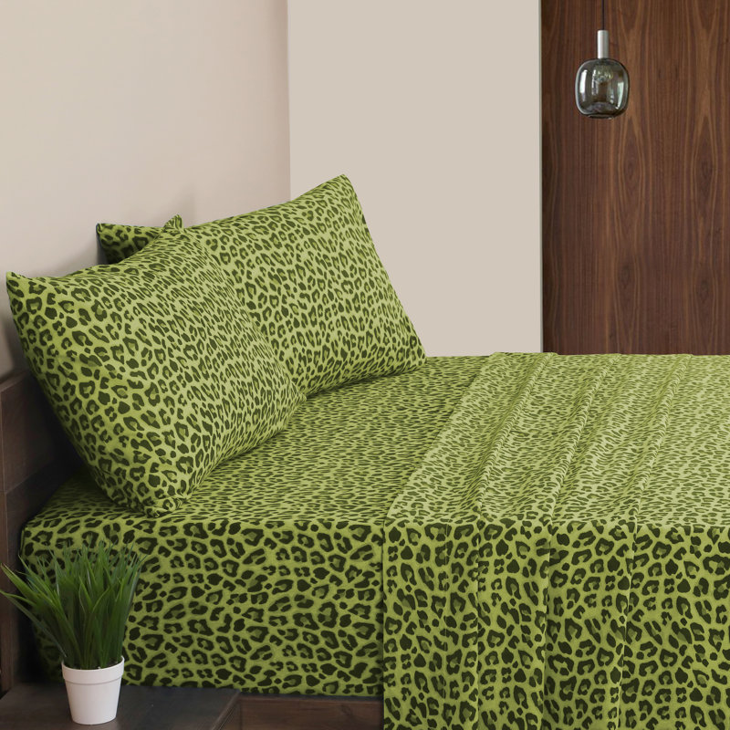 Ensemble de draps 100% coton 144 fils, Lime, Simple TG