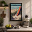 Surfboard at Dusk Coastal - Wrapped Canvas-770410298-770410302