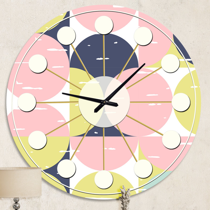 Horloge murale rétro Mid-Century, Moyenne