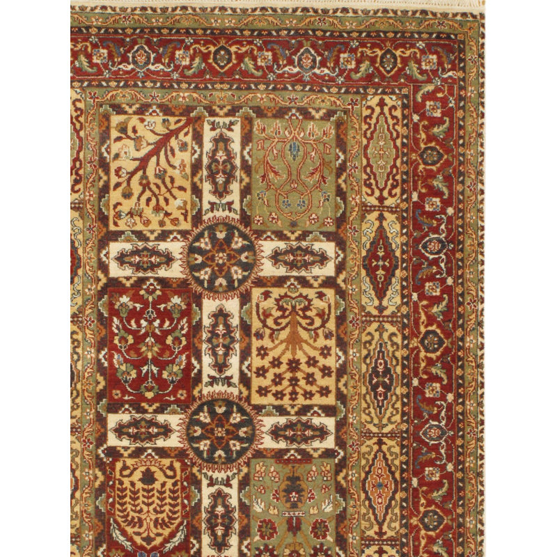 Tapis rouille / brun / gris Tabriz, Rectangle 6 pi 1 po x 9 pi 2 po