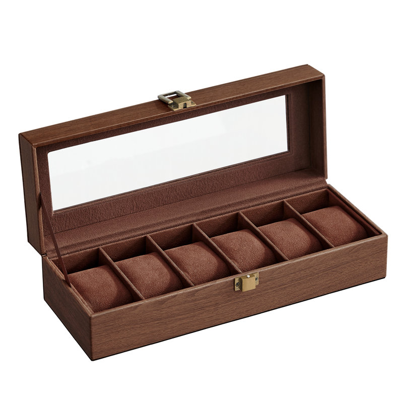 Charleyne Steel Watch Box +, Brown
