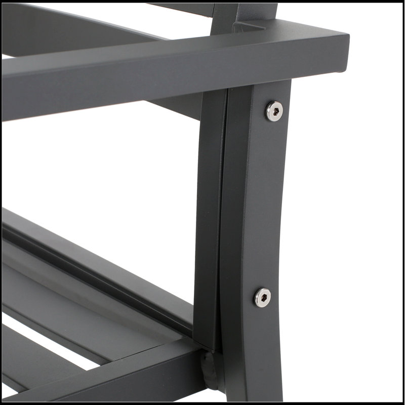 Ensemble de 2 chaises d'extérieur modernes en aluminium, durables et élégantes pour le patio et le jardin