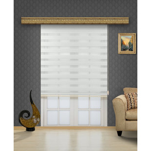  Zebra Semi-Sheer and Blackout Roller Shade
