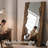 Zen-Style Vintage Pine Frame High-Definition Full-Length Mirror-118474751