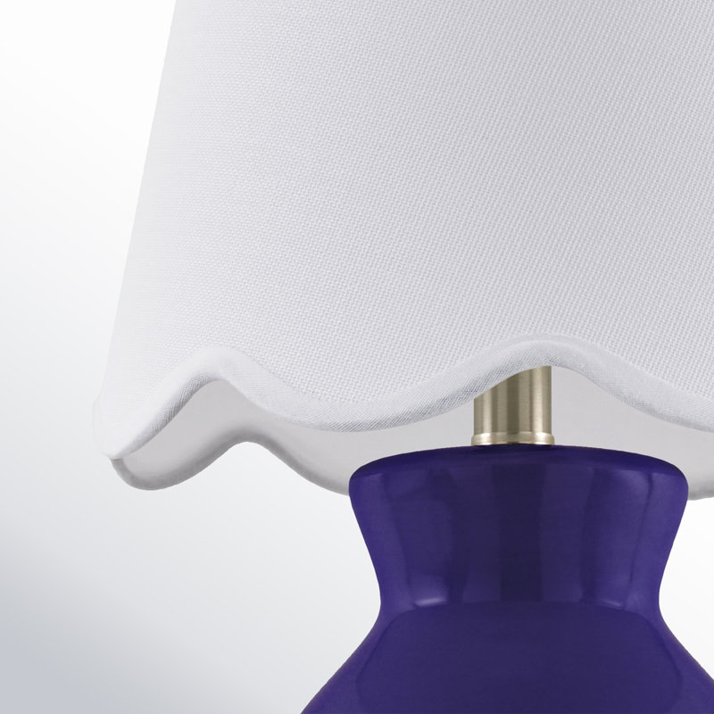 Lampe Momsen, H 15 po x l 8 po x P 8 po, Sergé blanc, Navy