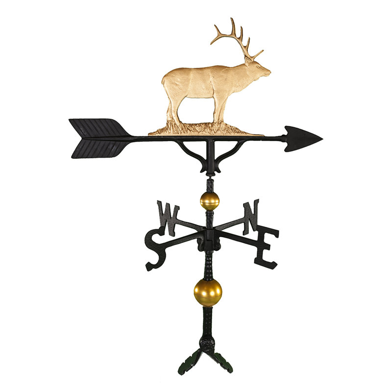 Deluxe Elk Weathervane, Gold