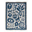 Blue And White Doodles Throw Blanket