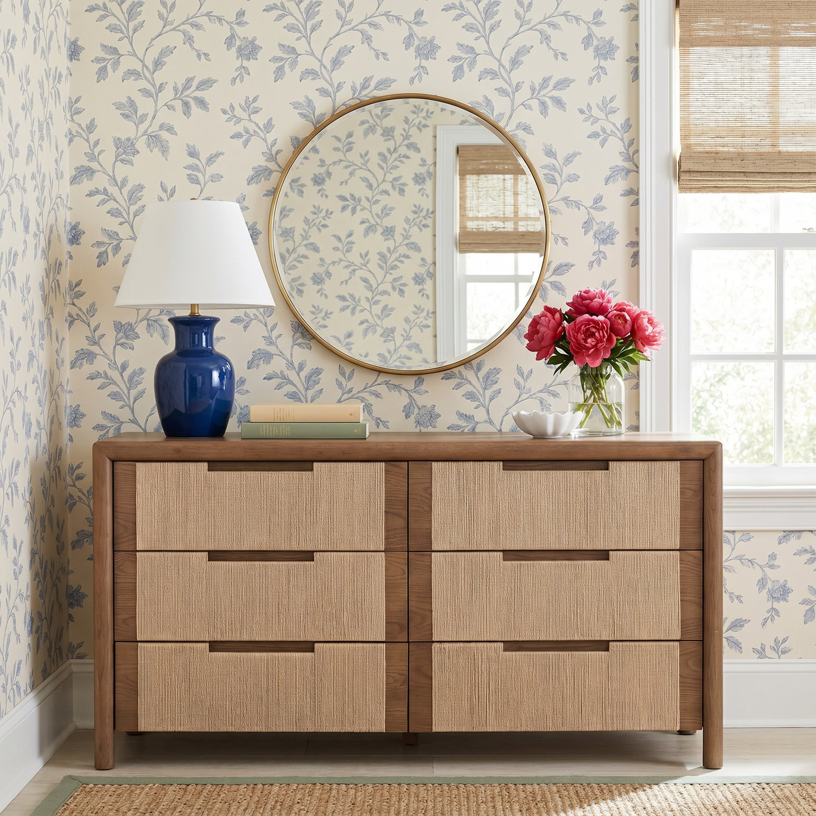 Rumy 6 Drawer Woven Dresser