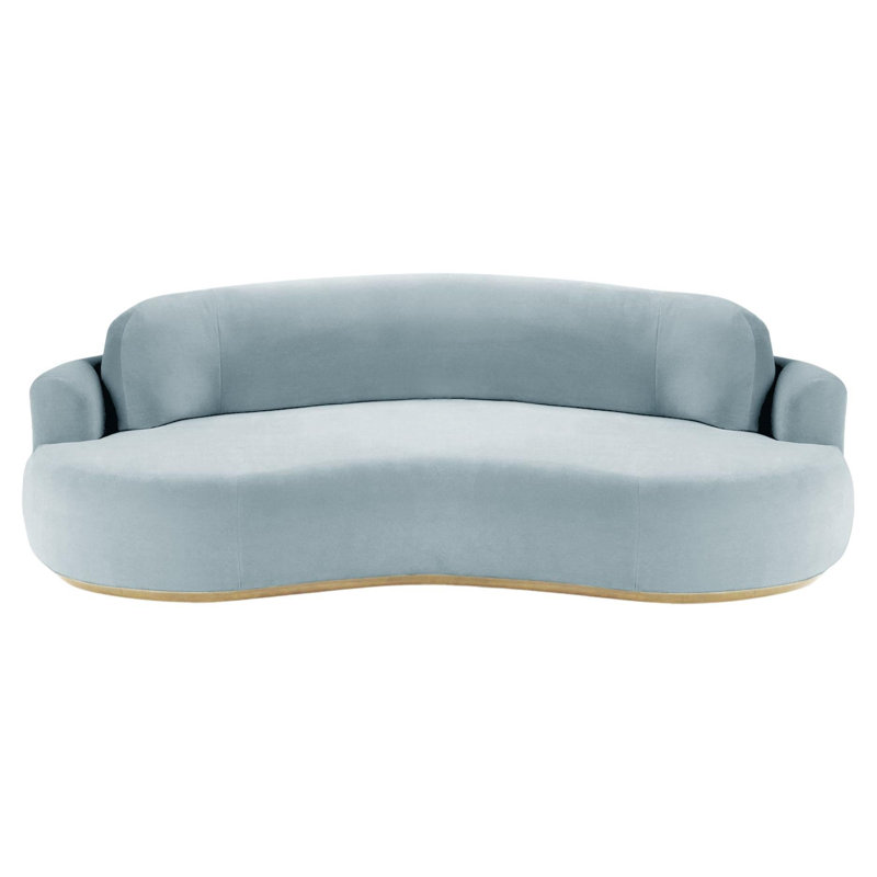 Canapé Nless, Naturel, H 31 po x l 95 po x P 52 po, Velours Paris Safira
