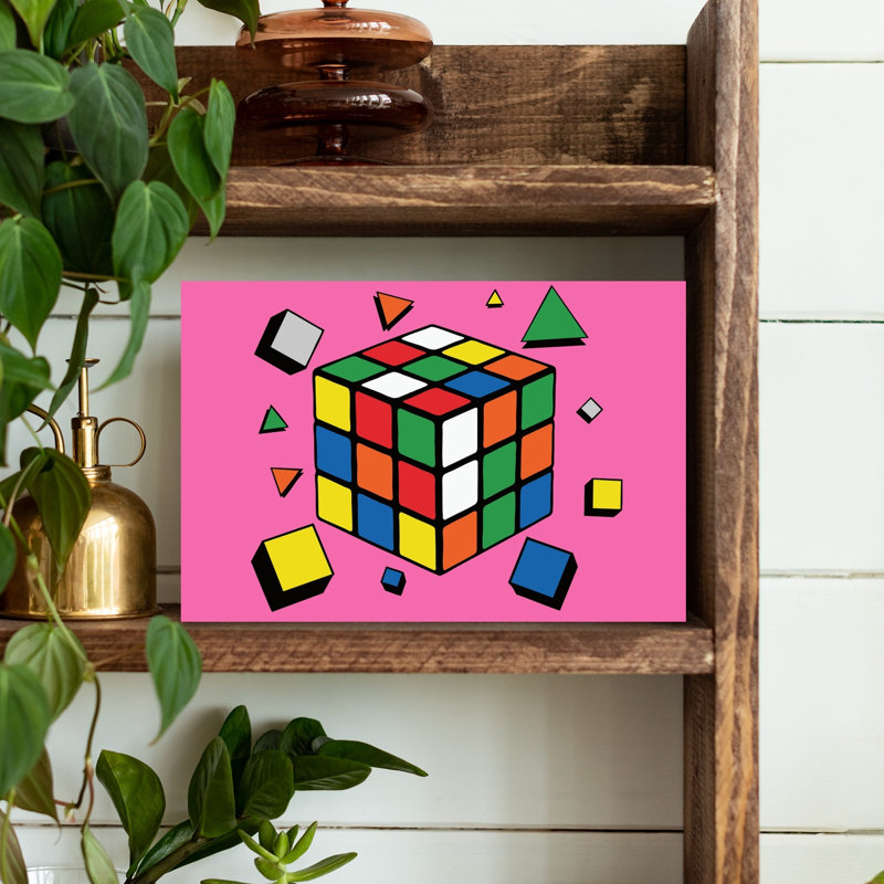 Art mural rétro classique rétro Rubiks, H 12 po x l 18 po