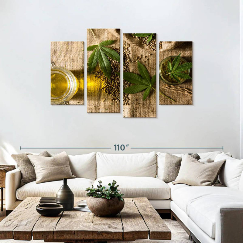 Senne Marijuana Hemp, 48" H x 75" W