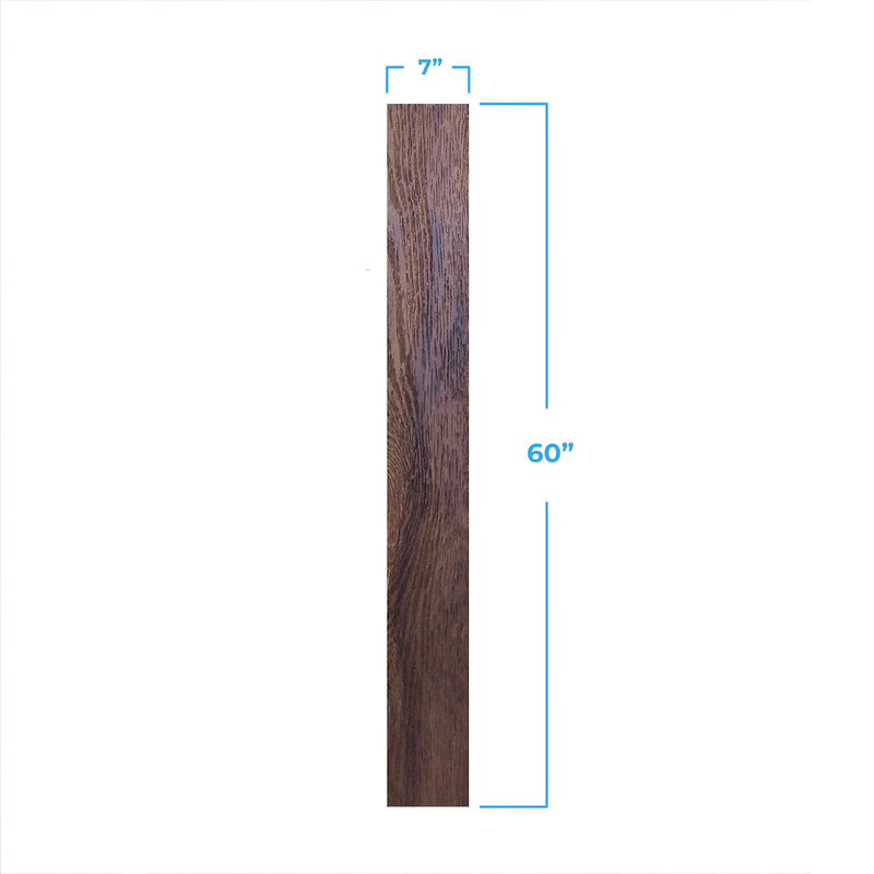 Planche en vinyle 7 "x 60" x 7mm Hickory Click SPC Lock, Cuivre éclatant