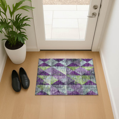 Premium Machine Washable Varroville AMF1721 Geometric Rug