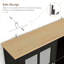 Armoire autoportante, armoire de rangement pour garde-manger, grand comptoir, portes en verre et tablettes réglables pour la salle à manger-80252645