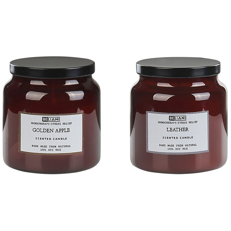 Scented Jar Candle, Brown, 10" L x 10" W, Fruity/