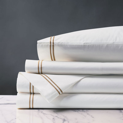 Ensemble de draps Enzo en satin blanc