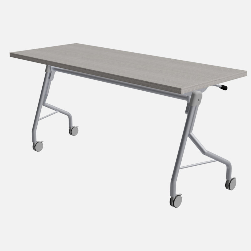 Table de formation avec roulettes Gaona, H 29 po x l 60 po x P 24 po, Noir
