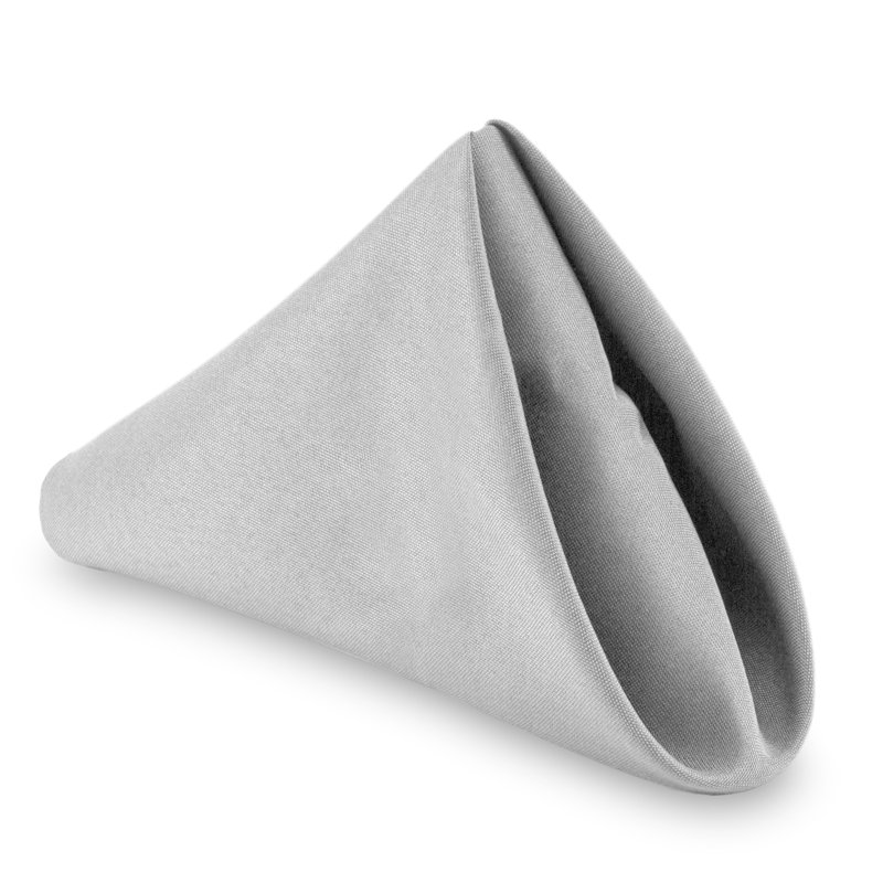 Polyester Square Napkin, Silver