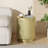 Golden Round Side Table With Vertical Stripes