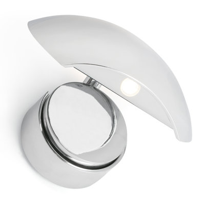 Hardnett 1-Light LED Chrome Flush Mounted Sconce