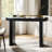 Modern 47.75"W Oval Console Table with Brass Gallery Rail and Storage Drawer