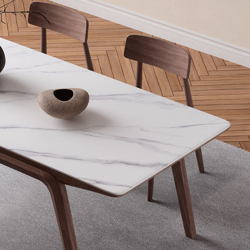 White Ash Sintered Table Oak Chairs Set