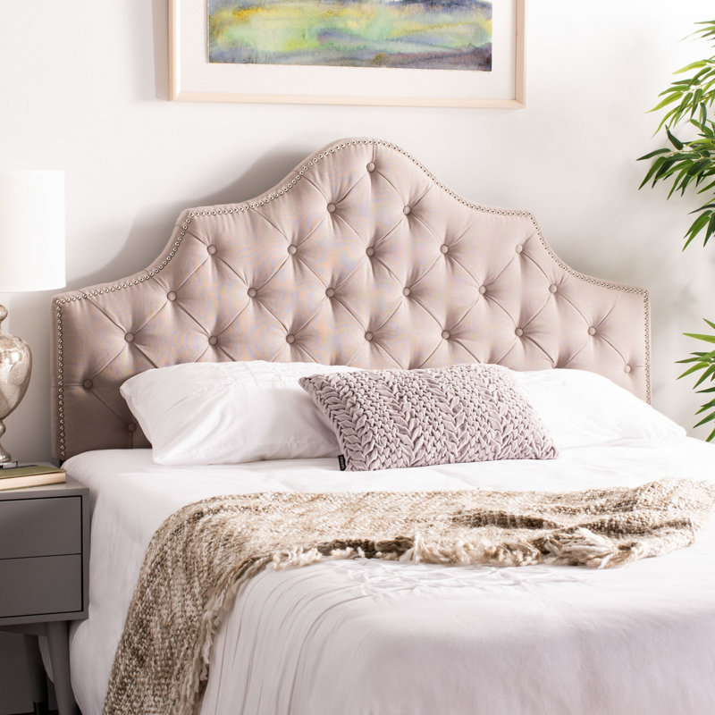 Danile Upholstered Headboard, Queen, Taupe