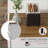Sideboards, Farmhouse White Buffet with 2 Drawers, 4 Barn Doors &amp; Adjustable Shelves | Wood Grain Top | Particle Board Frame