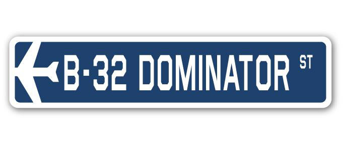 Plaque de rue Amann B-32 Dominator Air Force, H 4 po x l 18 po x P 1 po
