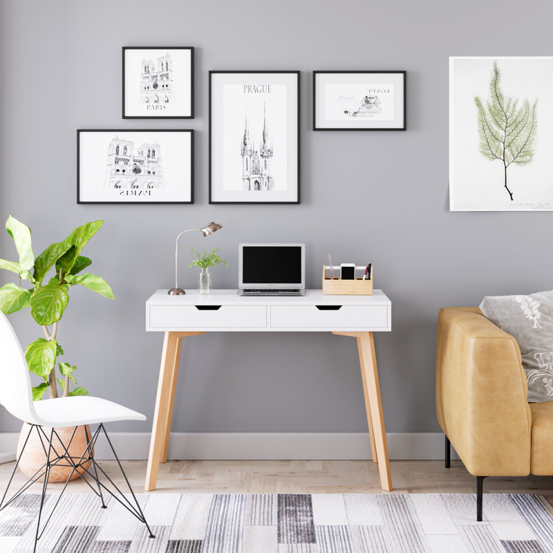 Bureau d'ordinateur 19,7 po avec 2 tiroirs Baber