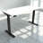 Skyscraper Electric Height Adjustable Standing Desk, Dual Motor and Digital Control with Memory, 60x24, White Top with Black Frame-843439823